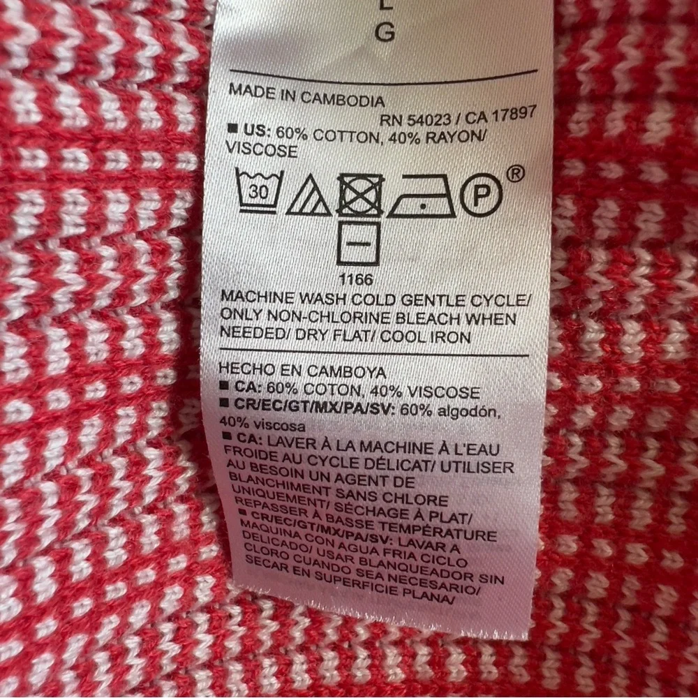 Old Navy Pink and Red Knit Ruffle-Sleeve Tank - Picture 5 of 7